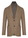 Corneliani Button-up Blazer In Brown