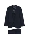 Corneliani Button Virgin-wool Suit In Blue
