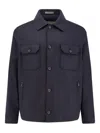 Corneliani Button Welt Pocket Jacket In Blue