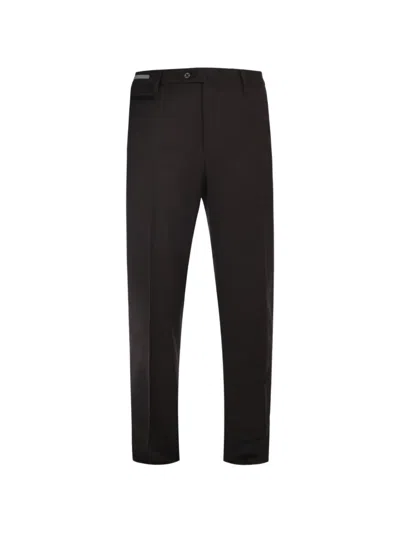 CORNELIANI BUTTON WOOL TROUSERS