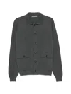 Corneliani Button-down Flap-pocket Sweater In Gray
