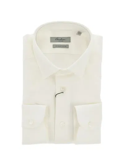 Corneliani Button-down Pocket-details Cotton Shirt In White
