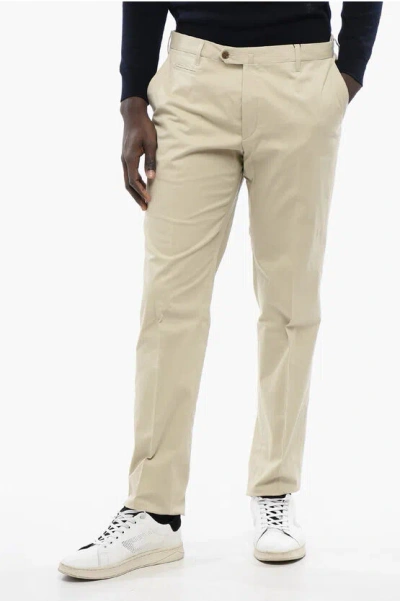 Corneliani Buttoned Chino Pants In Neutral