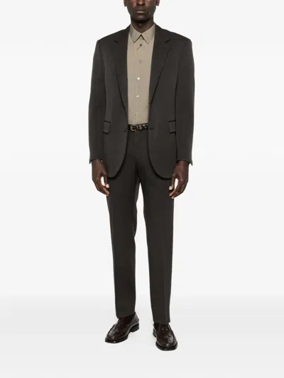 Corneliani Buttoned-fastening Shirt In Brown