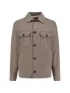 Corneliani Water-repellent Techwool Overshirt In Brown