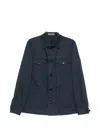 Corneliani Buttoned Pocket Overshirt In Blue