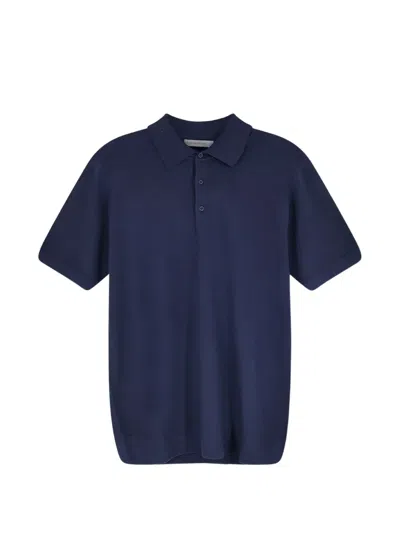 Corneliani Buttoned Polo Shirt In Blue