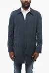 Corneliani Buttoned Raincoat In Black