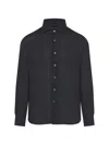 Corneliani Buttoned Shirt In Black