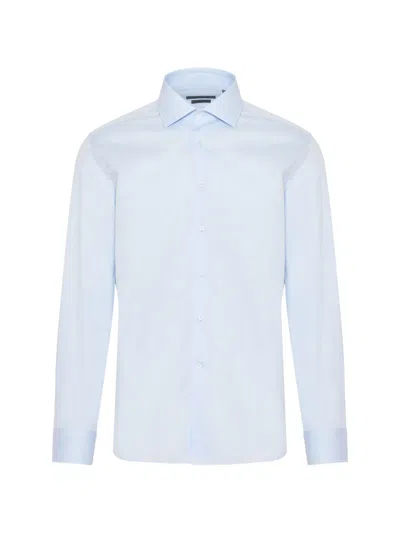 Corneliani Buttoned Shirt In Blue
