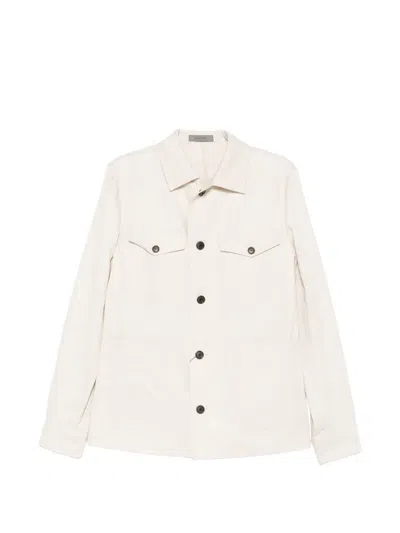 Corneliani Buttoned Shirt Jacket In White