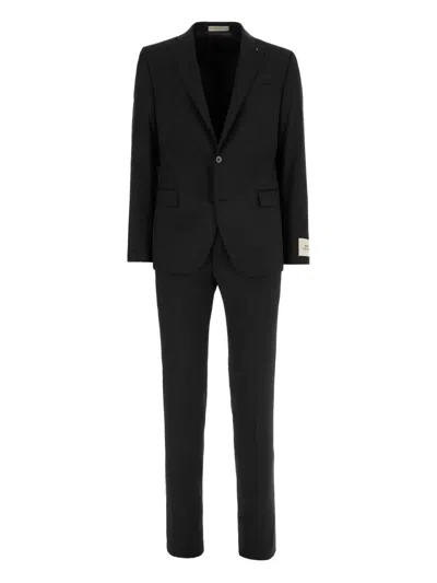 Corneliani Buttoned Suit In Black