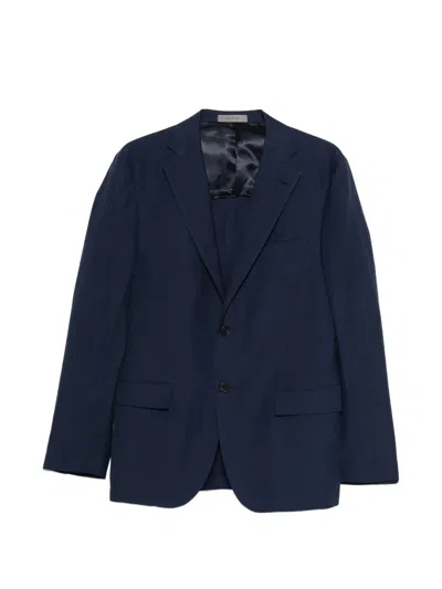 Corneliani Buttoned Suit In Blue