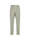 Corneliani Buttoned Trousers In Green