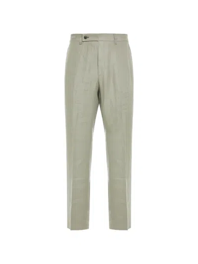 Corneliani Buttoned Trousers In Green