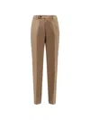 Corneliani Buttoned Trousers In Brown