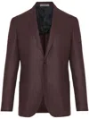 Corneliani Buttoned Up Blazer In Red