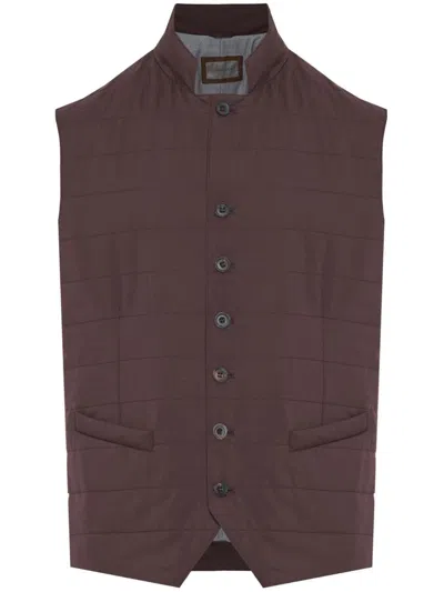 Corneliani Buttoned Vest In Red