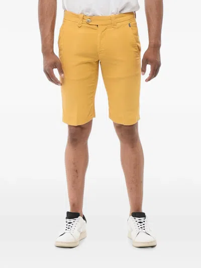 Corneliani Button-fastening Chino Shorts In Yellow