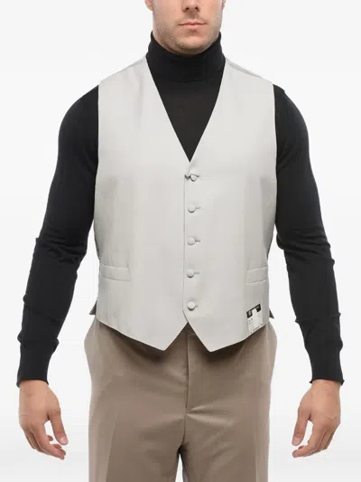 Corneliani Button-fastening Jetted-pockets Waistcoat In Grey