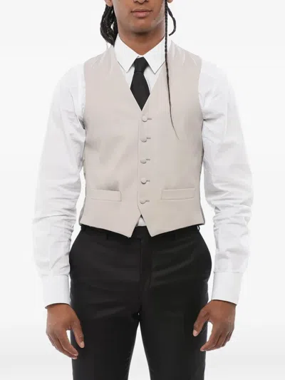 Corneliani Button-up Jetted-pockets Waistcoat In Neutrals