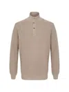 Corneliani Button-up Knit Sweater In Neutral