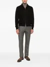 Corneliani Cable-knit Diamond-pattern Cardigan In Brown