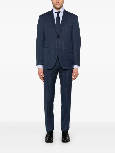 Corneliani Candy-striped Shirt In Blue