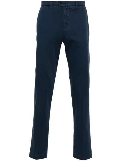 Corneliani Canvas Chinos In Blue