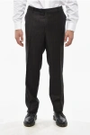 Corneliani Cashmere Blend Academy Pants With Distrct Check Motif In Black