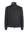 Corneliani Cashmere-blend Vest-lined Bomber Jacket In Black