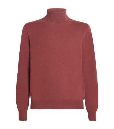 Corneliani Cashmere Funnel-neck Sweater In Pink