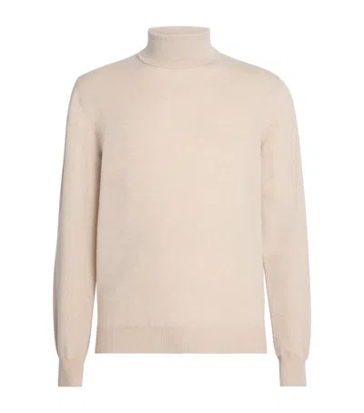 Corneliani Cashmere Funnel-neck Sweater In Neutral