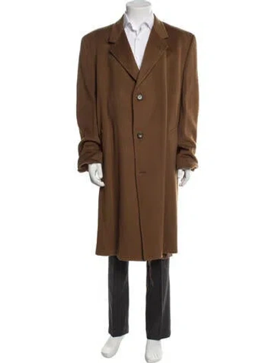 Pre-owned Corneliani Cashmere Overcoat In Brown