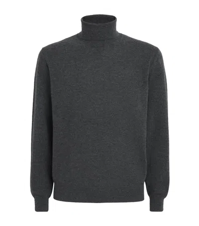 Corneliani Cashmere Rollneck Sweater In Grey