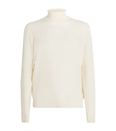 Corneliani Cashmere Rollneck Sweater In White