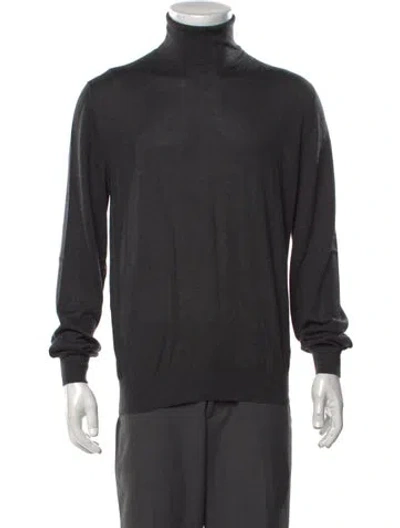 Pre-owned Corneliani Cashmere Turtleneck Pullover In Gray