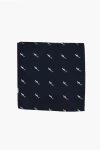 Corneliani Cc Colection Silk Pocket Handkerchief With Shark Embroidery