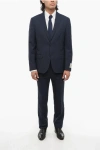 Corneliani Cc Colelction District Check Virgin Wool Side Vents 2-button