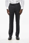 Corneliani Cc Colelction Virgin Wool Pants In Black