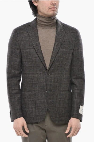 Corneliani Cc Colellection Two-button Districk Check Virgin Wool And Ca