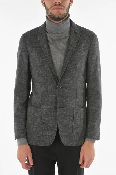 Corneliani Cc Collection 2 Button Blazer Right With Patch Pocket In Black