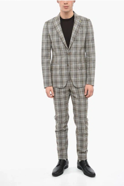 Corneliani Cc Collection 2 Button District Checkered Suit