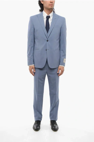 Corneliani Cc Collection 3-piece Refined Suit With Peak Lapel