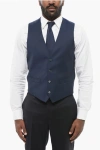 Corneliani Cc Collection 4 Buttond Reset Wool Vest