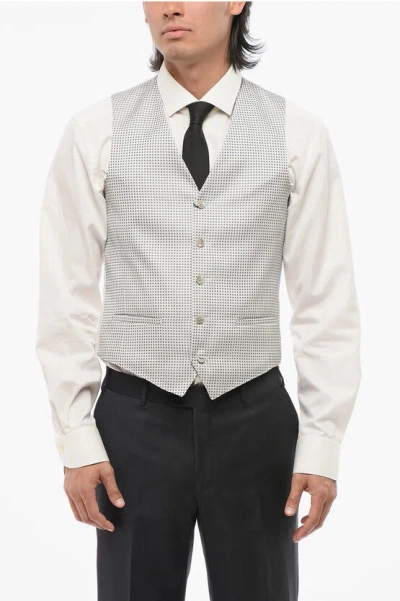 Corneliani Cc Collection 5 Buttons Vest With Dot Motif Grösse 48