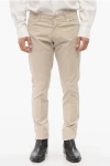 Corneliani Id Linen And Cotton Chinos Pants With Belt Loops