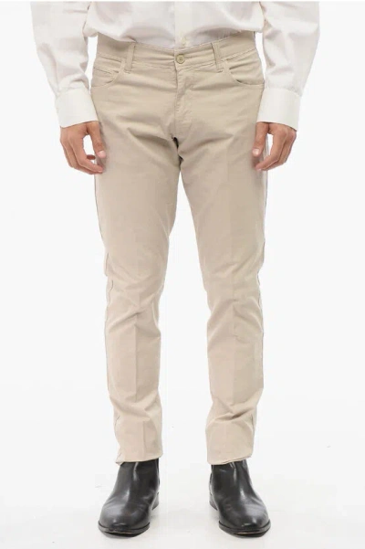 CORNELIANI CC COLLECTION 5-POCKETED COTTON BLEND PANTS
