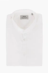 Corneliani Cc Collection Button-down Cotton Blend Short-sleeved Shirt