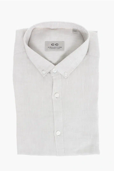 Corneliani Cc Collection Button-down Linen Shirt